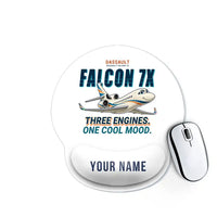 Thumbnail for Dassault Falcon 7X - Cartoon + Name - Ergonomic Mouse Pad - White
