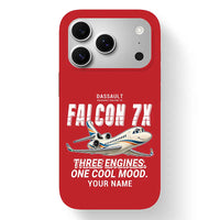 Thumbnail for Dassault Falcon 7X - Cartoon + Name - MagSafe iPhone 17 Pro - Red