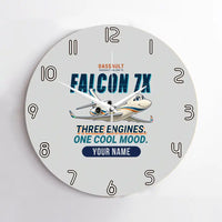 Thumbnail for Dassault Falcon 7X - Cartoon + Name - No Frame - Light Gray