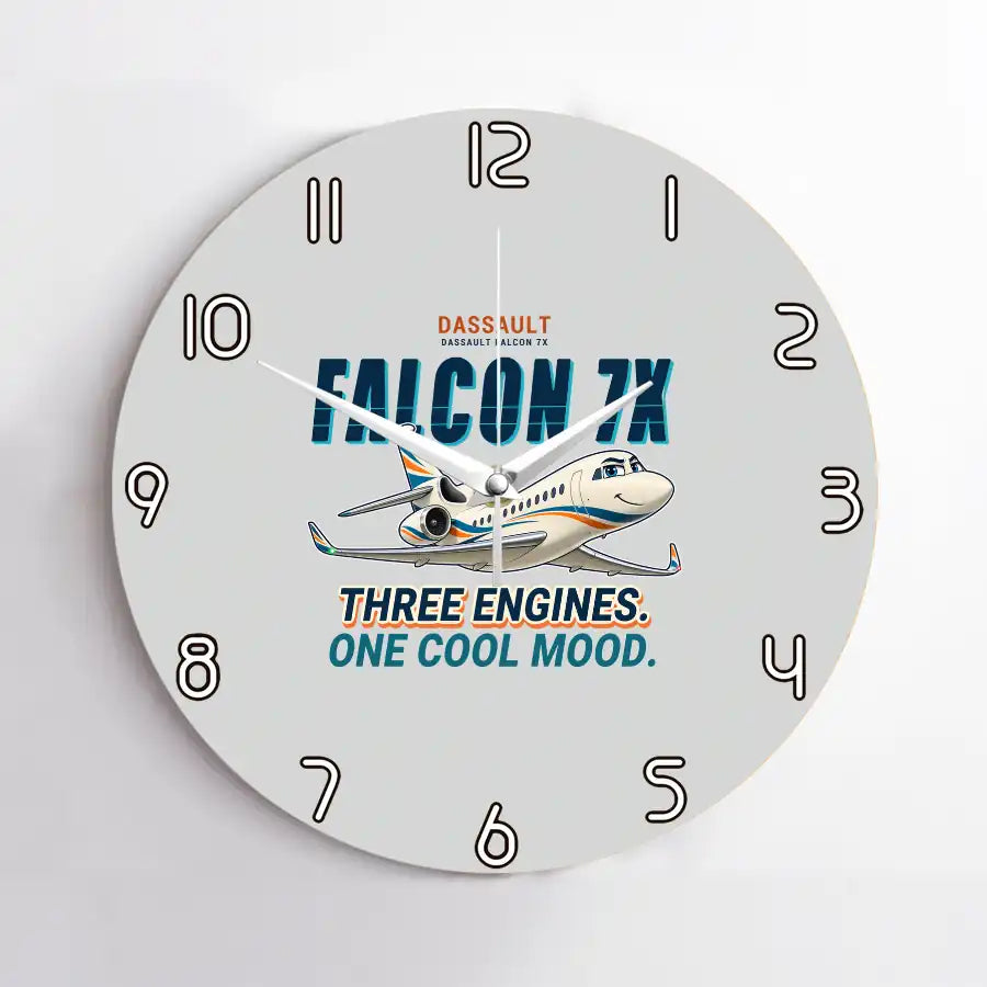 Dassault Falcon 7X - Cartoon - No Frame - Light Gray