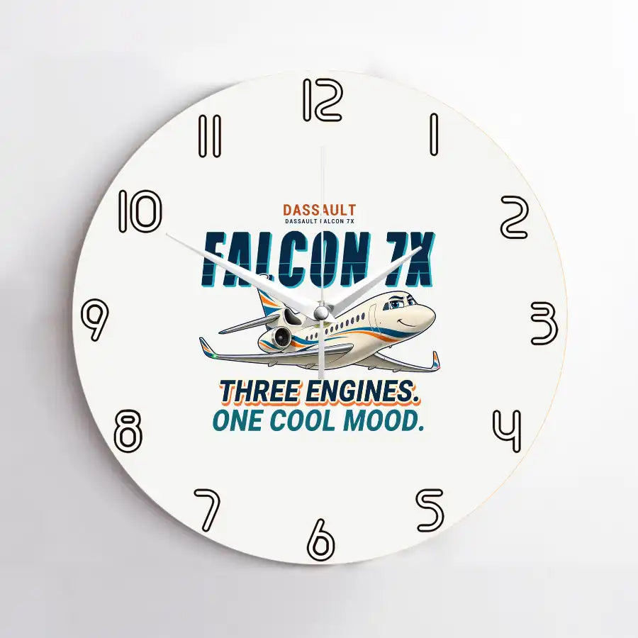 Dassault Falcon 7X - Cartoon - No Frame - White
