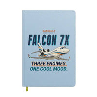 Thumbnail for Dassault Falcon 7X - Cartoon - Notebook - Light Blue