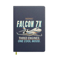 Thumbnail for Dassault Falcon 7X - Cartoon - Notebook - Navy Blue
