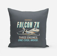Thumbnail for Dassault Falcon 7X - Cartoon - Pillow - Gray