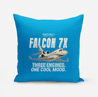 Thumbnail for Dassault Falcon 7X - Cartoon - Pillow - Turquoise