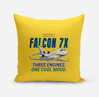 Thumbnail for Dassault Falcon 7X - Cartoon - Pillow - Yellow