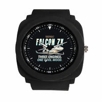 Thumbnail for Dassault Falcon 7X - Cartoon - Rubber Strap - Black