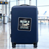 Thumbnail for Dassault Falcon 7X - Cartoon - Square Sticker - Suitcase