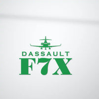 Thumbnail for Dassault Falcon 7X - Heritage Die-Cut - Green - Die-Cut - Close-up