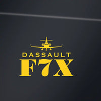 Thumbnail for Dassault Falcon 7X - Heritage Die-Cut - Yellow - Die-Cut - Close-up