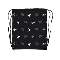 Thumbnail for Dassault Falcon 7X - Drawstring Bag - 3D Pattern - Black