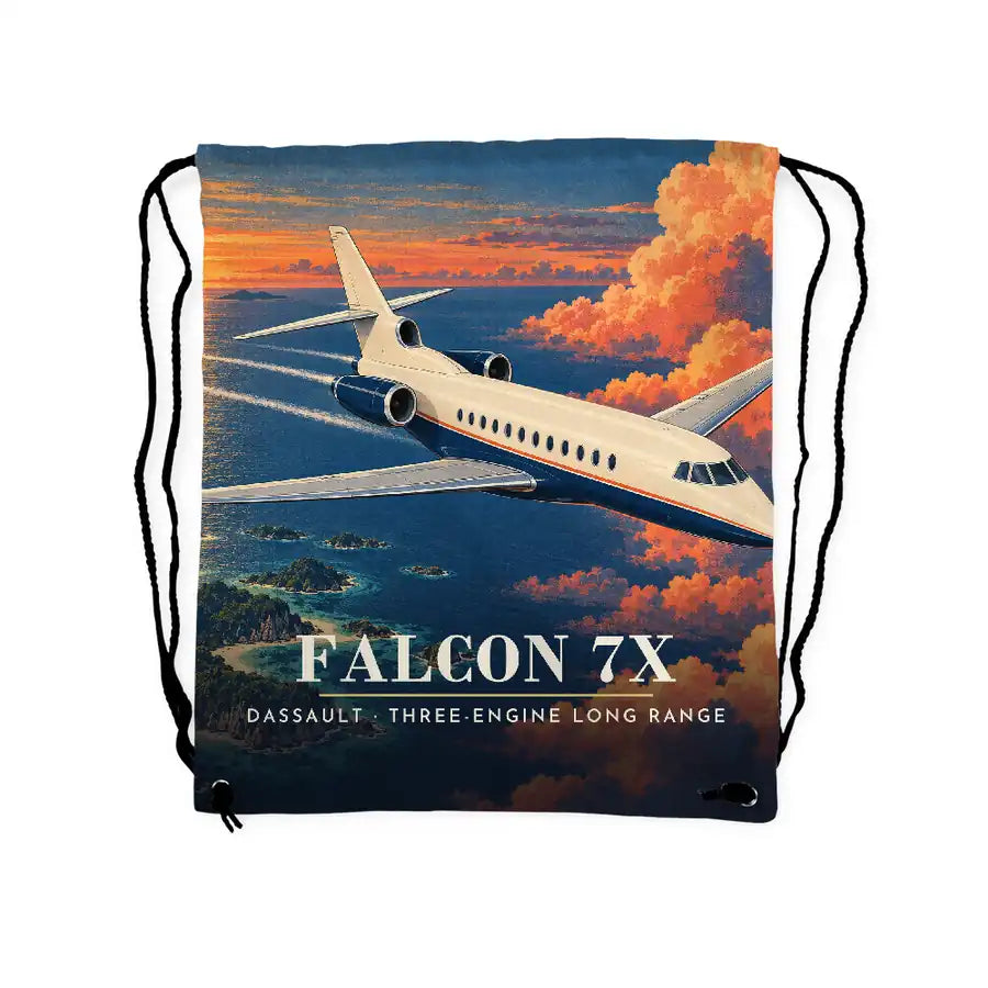 Dassault Falcon 7X - Drawstring Bag - 3D Scene