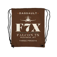 Thumbnail for Dassault Falcon 7X - Drawstring Bag - Heritage - Brown