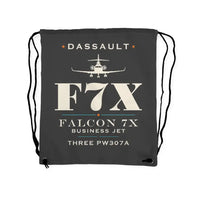 Thumbnail for Dassault Falcon 7X - Drawstring Bag - Heritage - Gray
