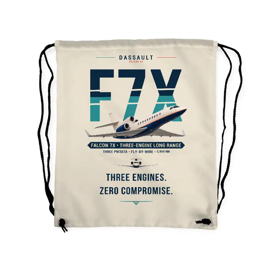 Dassault Falcon 7X - Drawstring Bag - Original - Beige