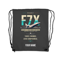 Thumbnail for Dassault Falcon 7X - Drawstring Bag - Original + Name - Gray