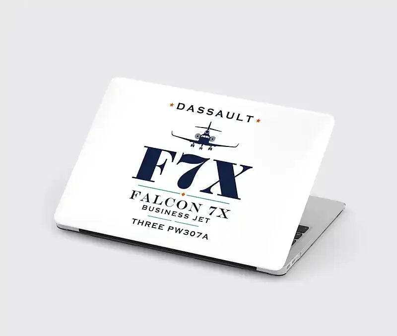 Dassault Falcon 7X - Heritage - MacBook Case - White