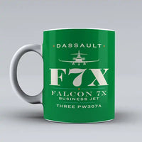 Thumbnail for Dassault Falcon 7X - Heritage - Mug - Green
