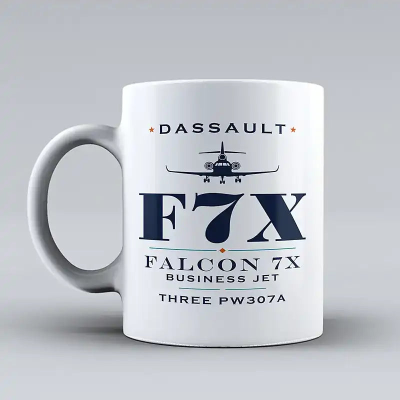 Dassault Falcon 7X - Heritage - Mug - White