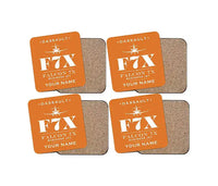 Thumbnail for Dassault Falcon 7X - Heritage + Name - Coaster Set - Orange