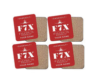 Thumbnail for Dassault Falcon 7X - Heritage + Name - Coaster Set - Red