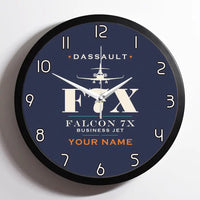 Thumbnail for Dassault Falcon 7X - Heritage + Name - Framed - Navy Blue