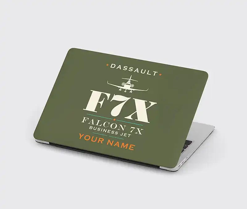 Dassault Falcon 7X - Heritage + Name - MacBook Case - Green Army