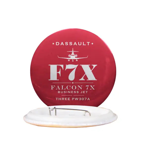 Dassault Falcon 7X - Heritage - Pin - Red