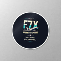 Thumbnail for Dassault Falcon 7X - Original - Circle Sticker - Close-up