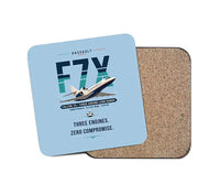 Thumbnail for Dassault Falcon 7X - Original - Coaster - Light Blue