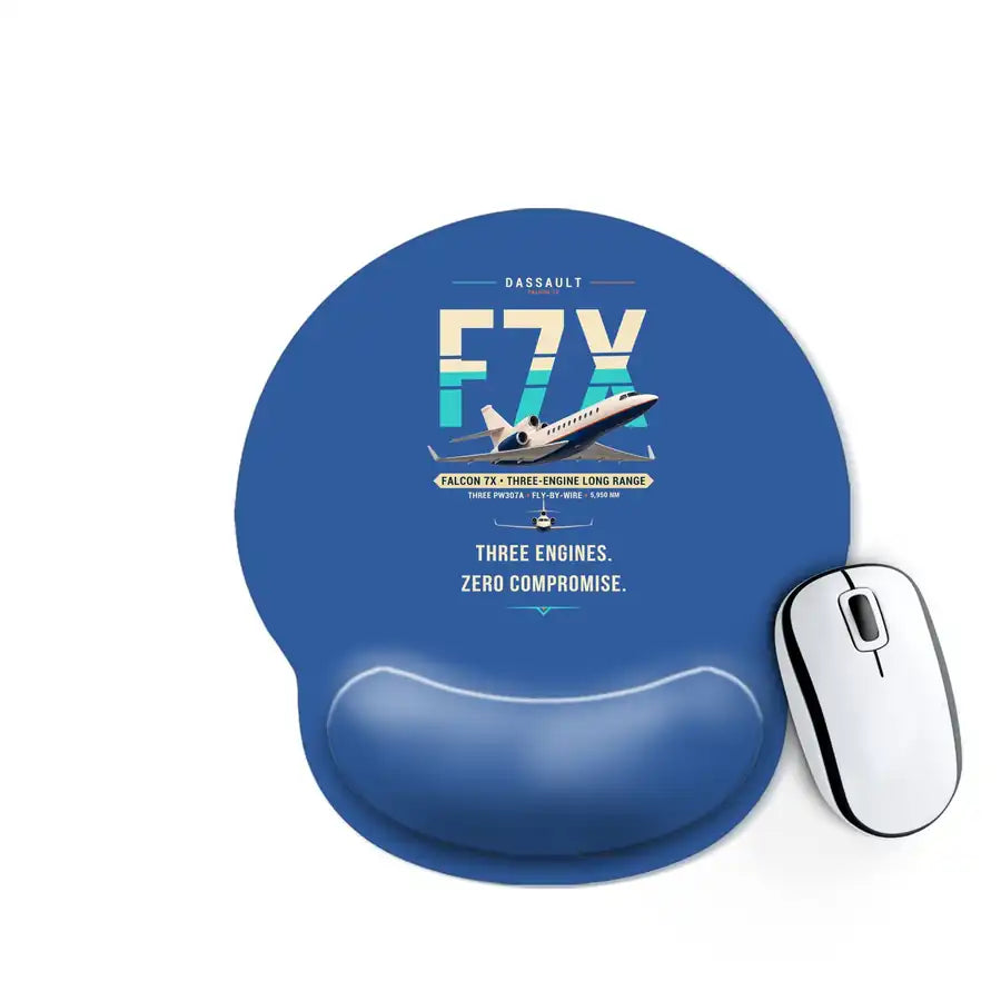 Dassault Falcon 7X - Original - Ergonomic Mouse Pad - Blue