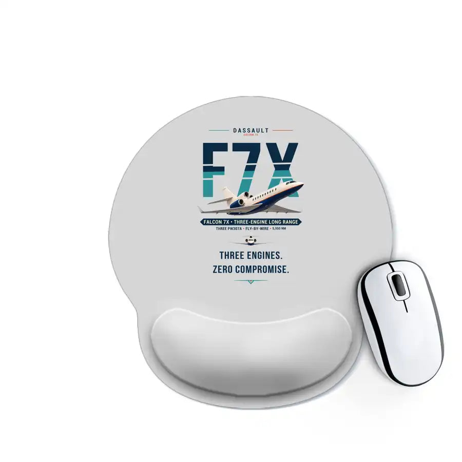 Dassault Falcon 7X - Original - Ergonomic Mouse Pad - Light Gray
