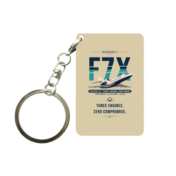 Dassault Falcon 7X - Original - Key Chain - Beige