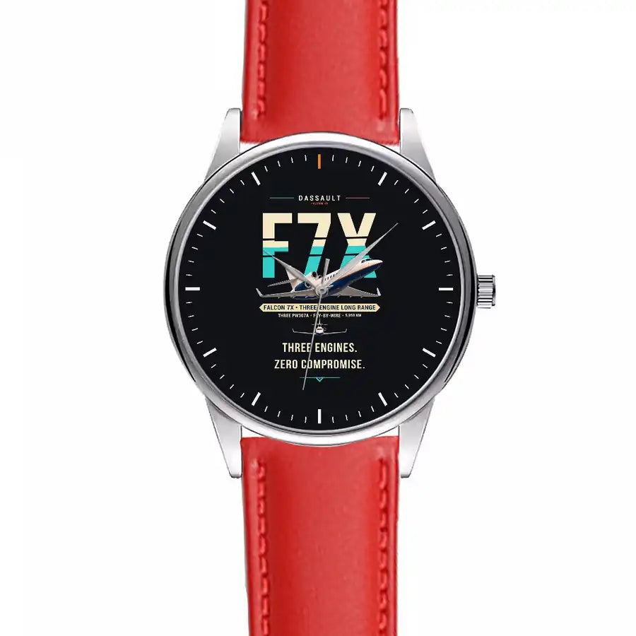 Dassault Falcon 7X - Original - Leather Strap - Red Leather Strap