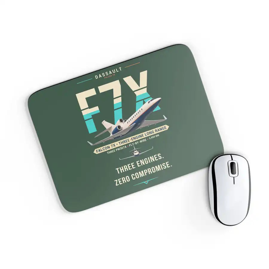 Dassault Falcon 7X - Original - Mouse Pad - Dark Green