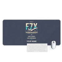 Thumbnail for Dassault Falcon 7X - Original + Name - Desk Mat - Navy Blue