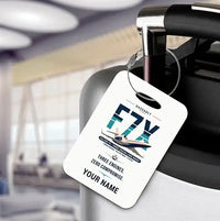 Thumbnail for Dassault Falcon 7X - Original + Name - Luggage Tag - White