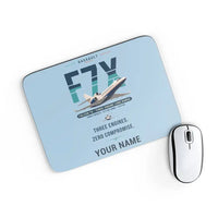 Thumbnail for Dassault Falcon 7X - Original + Name - Mouse Pad - Light Blue