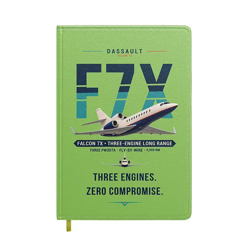 Dassault Falcon 7X - Original - Notebook - Light Green