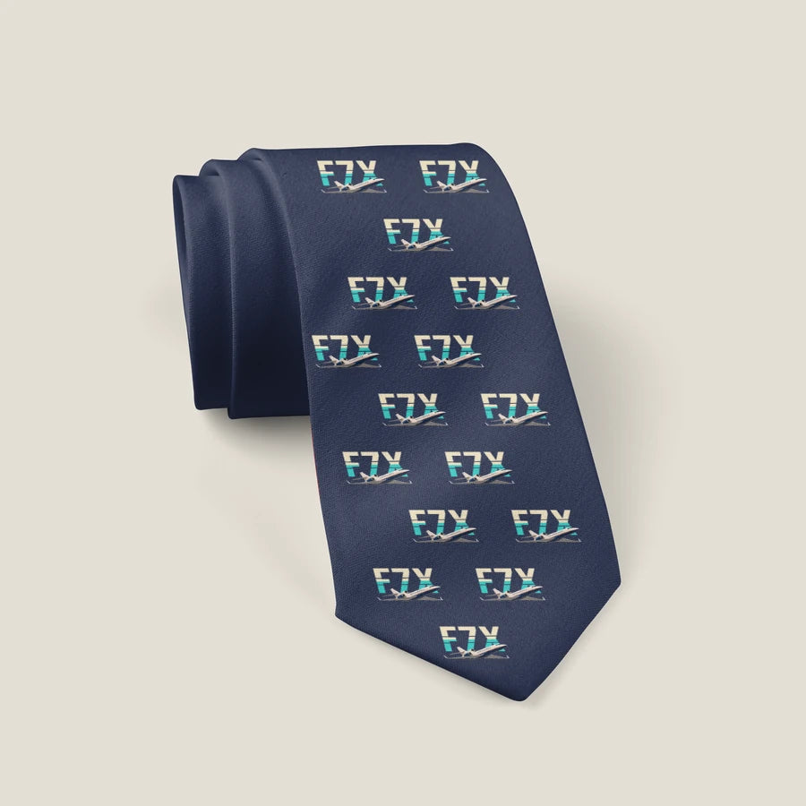 Dassault Falcon 7X - Original Pattern - Tie - Navy Blue