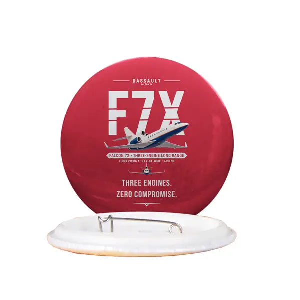 Dassault Falcon 7X - Original - Pin - Red