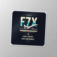 Thumbnail for Dassault Falcon 7X - Original - Square Sticker - Close-up