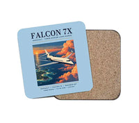 Thumbnail for Dassault Falcon 7X - Poster - Coaster - Light Blue
