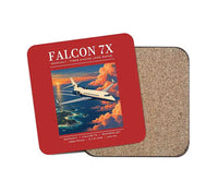 Thumbnail for Dassault Falcon 7X - Poster - Coaster - Red