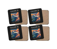 Thumbnail for Dassault Falcon 7X - Poster - Coaster Set - Black