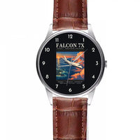 Thumbnail for Dassault Falcon 7X - Poster - Leather Strap - Striped Brown Leather Strap