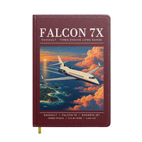 Thumbnail for Dassault Falcon 7X - Poster - Notebook - Dark Red