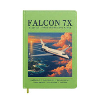 Thumbnail for Dassault Falcon 7X - Poster - Notebook - Light Green