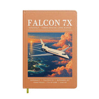 Thumbnail for Dassault Falcon 7X - Poster - Notebook - Orange