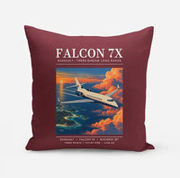Thumbnail for Dassault Falcon 7X - Poster - Pillow - Dark Red